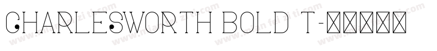 Charlesworth Bold T字体转换